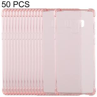 50 PCS 0.75mm Dropproof Transparent TPU Case for Galaxy Note9(Pink)