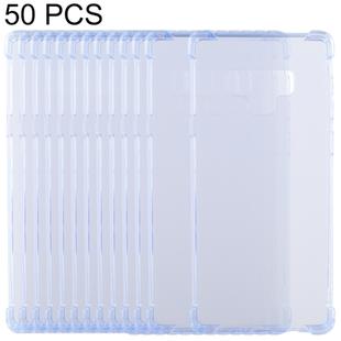 50 PCS 0.75mm Dropproof Transparent TPU Case for Galaxy Note9(Blue)