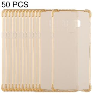 50 PCS 0.75mm Dropproof Transparent TPU Case for Galaxy Note9(Yellow)