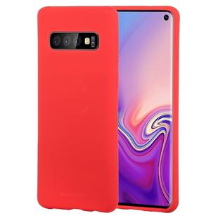 GOOSPERY SOFT FEELING Liquid TPU Drop-proof Soft Case for Galaxy S10 (Red)