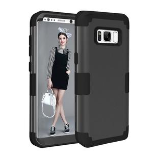 For Galaxy S8 Dropproof 3 in 1 Silicone sleeve for mobile phone(Black)