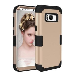 For Galaxy S8 Dropproof 3 in 1 Silicone sleeve for mobile phone (Gold)