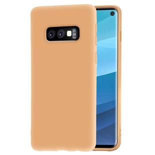 Frosted Soft TPU Protective Case for Galaxy S10e(Yellow)