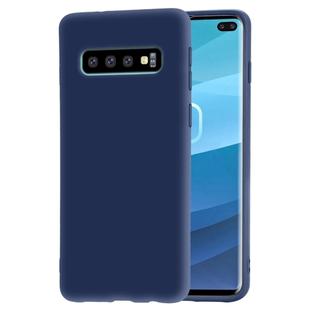 Frosted Soft TPU Protective Case for Galaxy S10+(Dark Blue)