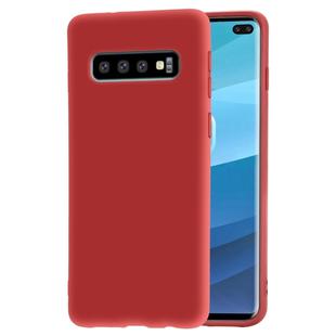 Frosted Soft TPU Protective Case for Galaxy S10+(Red)
