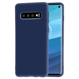 Frosted Soft TPU Protective Case for Galaxy S10(Dark Blue)