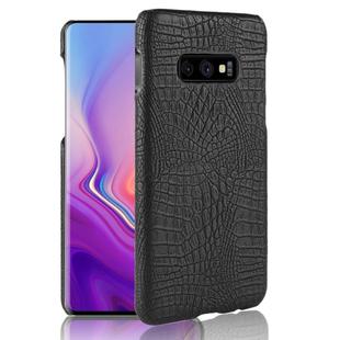 Shockproof Crocodile Texture PC + PU Case for Galaxy S10e(Black)