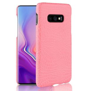 Shockproof Crocodile Texture PC + PU Case for Galaxy S10e(Pink)
