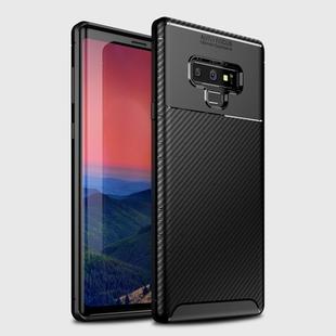 Beetle Shape Carbon Fiber Texture Shockproof TPU Case for Galaxy Note9(Black)