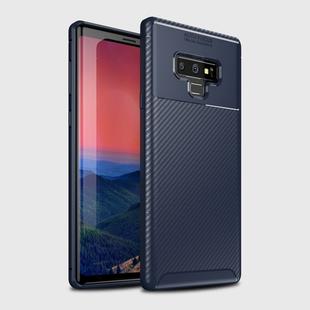 Beetle Shape Carbon Fiber Texture Shockproof TPU Case for Galaxy Note9(Blue)