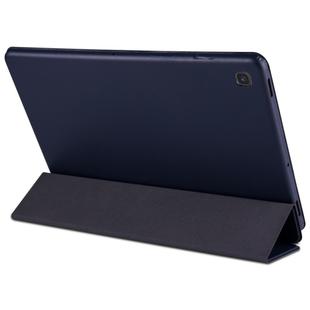 Cowhide Texture Horizontal Flip Leather Case for Galaxy Tab S5E 10.5 T720 / T725, with Holder (Dark Blue)