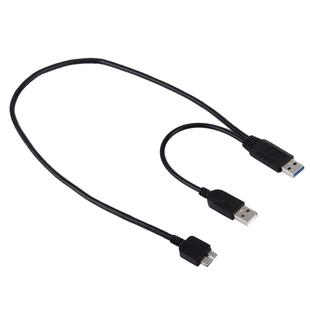 50cm 2 in 1 USB 3.0 to Micro USB 3.0 + USB 2.0 Data / Charging Cable, For Samsung, Huawei, Xiaomi, LG, HTC and other Smartphones