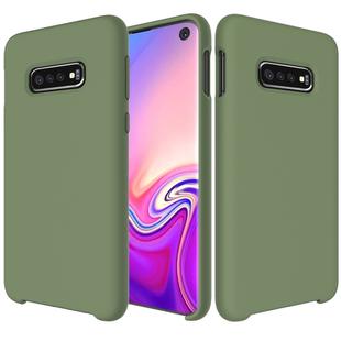 Shockproof Solid Color Liquid Silicone Case for Galaxy S10 (Green)