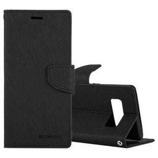 GOOSPERY FANCY DIARY for Galaxy Note 8 Cross Texture Horizontal Flip Leather Case with Card Slots & Wallet & Holder(Black)