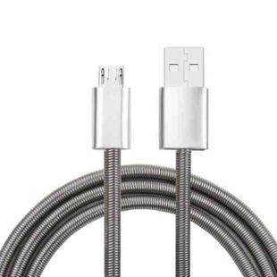 80cm High Speed Spring Style Micro USB to USB 2.0 Data Sync Charging Cable for Samsung, HTC, Sony, Huawei, Xiaomi, Lenovo and Other Android Smartphones(Silver)