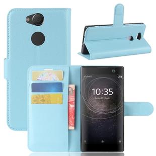 For Sony Xperia XA2 Litchi Texture Horizontal Flip Leather Case with Wallet & Holder & Card Slots(Blue)