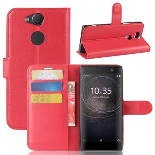 For Sony Xperia XA2 Litchi Texture Horizontal Flip Leather Case with Wallet & Holder & Card Slots(Red)