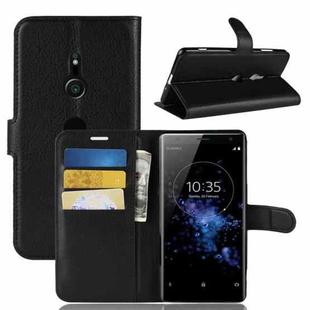 Litchi Texture Horizontal Flip Leather Case with Wallet & Holder & Card Slots For Sony Xperia XZ3(Black)