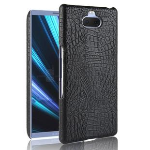 Shockproof Crocodile Texture PC + PU Case for Sony Xperia 10 (Black)
