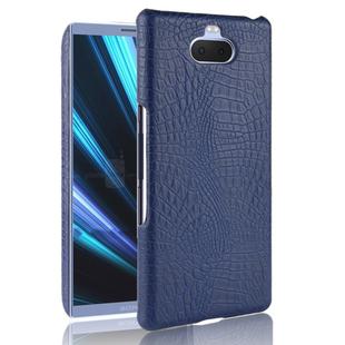 Shockproof Crocodile Texture PC + PU Case for Sony Xperia 10 (Blue)