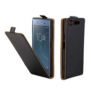 For Sony Xperia XZ1 TPU Business Style Vertical Flip Protective Leather Case with Card Slot(Black)