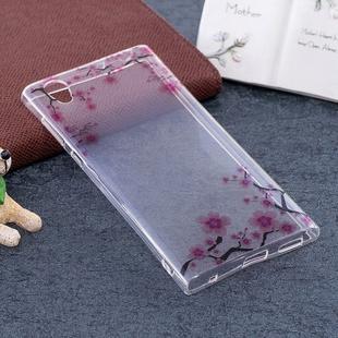 For Sony Xperia L1 Plum Blossom Pattern TPU Soft Protective Back Case