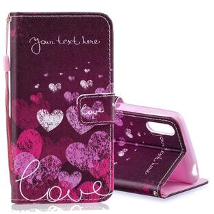 Letter and Heart Pattern Horizontal Flip Leather Case for Sony Xperia L3, with Holder & Card Slots & Wallet