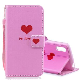 Heart Pattern Horizontal Flip Leather Case for Sony Xperia L3, with Holder & Card Slots & Wallet