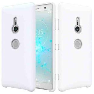 Solid Color Liquid Silicone Dropproof Protective Case for Sony Xperia XZ3 (White)