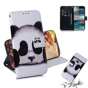 Panda Pattern Coloured Drawing Horizontal Flip Leather Case for Sony Xperia 10, with Holder & Card Slots & Wallet