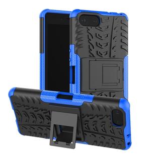 Tire Texture TPU+PC Shockproof Case for Sony Xperia XZ4 Compact, with Holder (Blue)