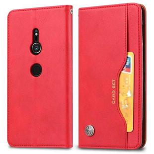 Knead Skin Texture Horizontal Flip Leather Case for Sony Xperia XZ3, with Photo Frame & Holder & Card Slots & Wallet (Red)