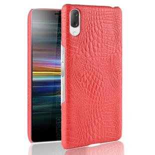 Shockproof Crocodile Texture PC + PU Case for Sony Xperia L3 (Red)