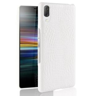 Shockproof Crocodile Texture PC + PU Case for Sony Xperia L3 (White)