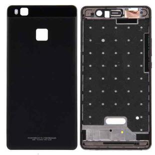 For Huawei P9 Lite Battery Back Cover + Front Housing LCD Frame Bezel Plate(Black)