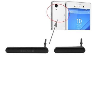 iPartsBuy Single SIM Version Anti-Dust Plug (Micro SD Card Port Dust Plug + USB Port Dust Plug), For Sony Xperia M4 Aqua(Black)