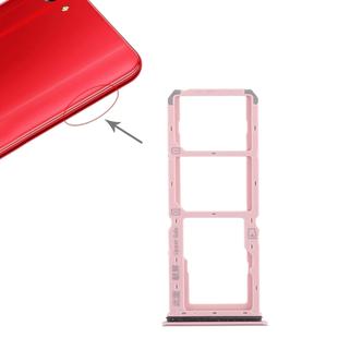 For Vivo Y83 2 x SIM Card Tray + Micro SD Card Tray (Red)