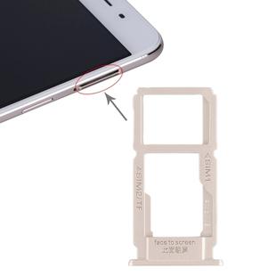For OPPO R9sk SIM Card Tray + SIM Card Tray / Micro SD Card Tray (Gold)