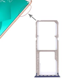 For OPPO A83 2 x SIM Card Tray + Micro SD Card Tray (Blue)