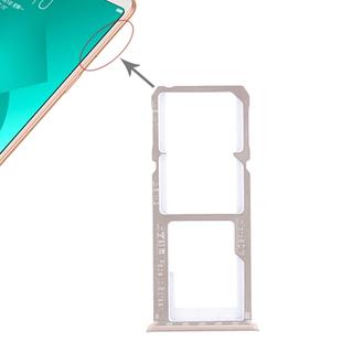 For OPPO A83 2 x SIM Card Tray + Micro SD Card Tray (Rose Gold)