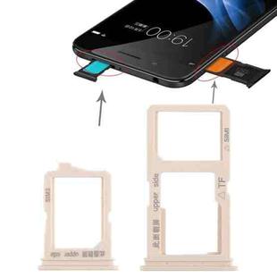 For Vivo Y66 2 x SIM Card Tray + Micro SD Card Tray (Gold)