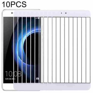 For Huawei Honor V8  10PCS Front Screen Outer Glass Lens (White)