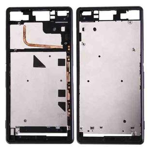 Single SIM Front Housing LCD Frame Bezel for Sony Xperia Z3(Black)