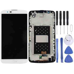 TFT LCD Screen for LG K10 Digitizer Full Assembly with Frame (White)