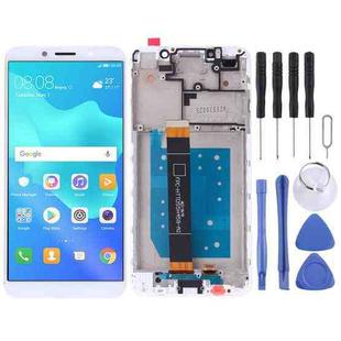 OEM LCD Screen for Huawei Y5 Prime (2018) Digitizer Full Assembly with Frame (White)