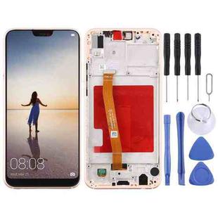 OEM LCD Screen for Huawei P20 Lite / Nova 3e Digitizer Full Assembly with Frame (Pink)