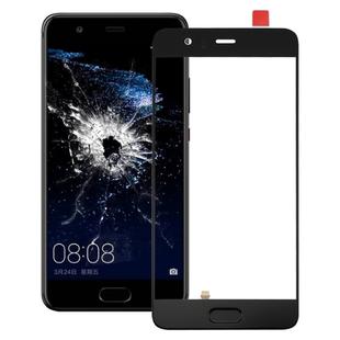 For Huawei P10 Plus Front Screen Outer Glass Lens, Support Fingerprint Identification (Black)