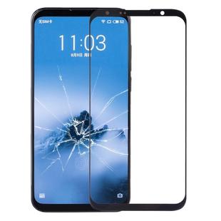 For Meizu 16 Plus Front Screen Outer Glass Lens (Black)