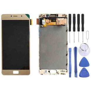 OEM LCD Screen for Lenovo Vibe P2 / P2a42 / P2c72 Digitizer Full Assembly with Frame (Gold)