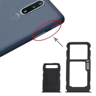 SIM Card Tray + SIM Card Tray + Micro SD Card Tray for Nokia 3.1 Plus (Black)